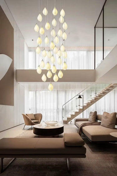 Ceramic Petal Art Chandelier